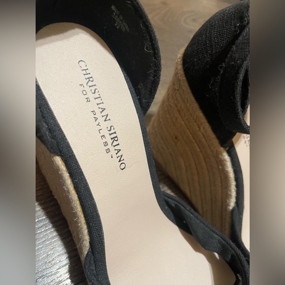 NWOT Black Women’s Christian Siriano Wedges - Picture 2 of 5